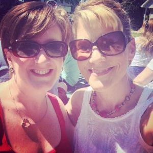 Carolyn and I on the fire truck!