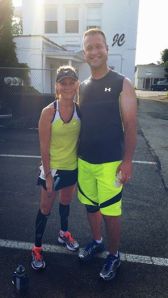 Me and my hubby-this was his FARTHEST run to date!  So proud!