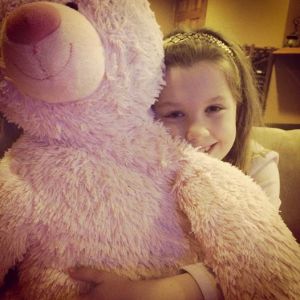 This...the happiest girl in the world even when she is sick.  