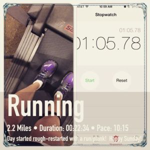 2.2 miles and my #Plankchallenge to start my day!  