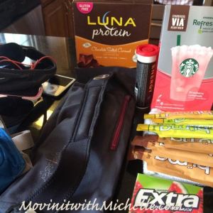 Fuel is good to go, not pictured are my salt tabs and Motrin.