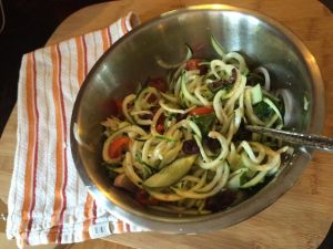 Zucchini noodle salad