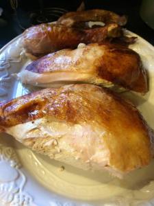 These breasts were as big as the platter itself!